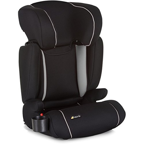 Hauck Bodyguard Pro Autositz, inkl. Getränkehalter, flexibel verstellbar, atmungsaktives Stretchmaterial, ECE Gruppen 2/3 für Kinder von ca. 3 bis 12 Jahren (15-36 kg), schwarz grau (black/grey)