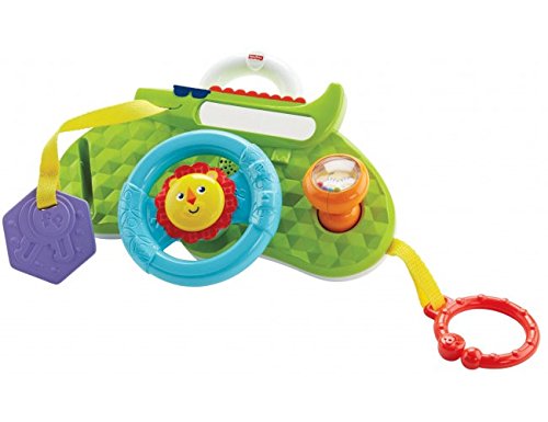 Fisher-Price DYW53 Buggy Musik-Lenkrad Kinderwagen Spielzeug und Zubehör mit Musik zum Aufhängen Babyerstausstattung, ab 0 Monaten