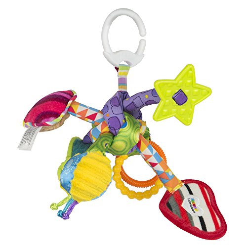 Lamaze Baby Spielzeug Knuddelknoten Clip & Go |  Hochwertiges Kleinkind Spielzeug | Greifling Anhänger ideal für Kinderwagen & Maxi Cosi | Ab 0 Monate