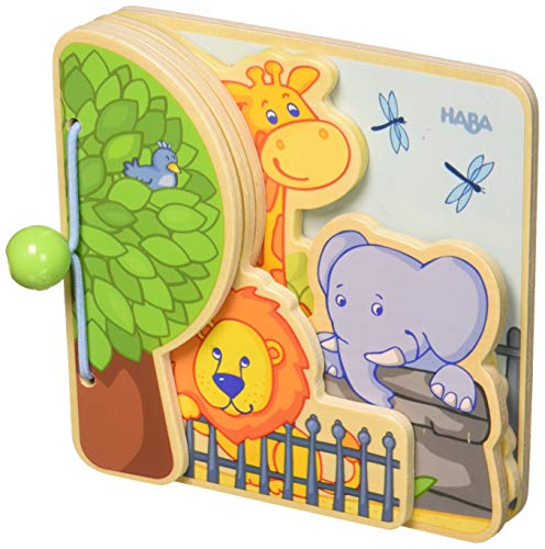 Haba 300129 – Zoo Babybuch Zoofreunde, Kleinkindspielzeug