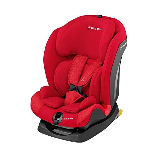 Maxi-Cosi Titan mitwachsender Kindersitz mit ISOFIX und Schlafposition, Gruppe 1/2/3 Autositz (9-36 kg), nutzbar ab 9 Monate bis 12 Jahre, Nomad Red