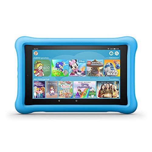 Fire HD 8 Kids Edition-Tablet, 8-Zoll-HD-Display, 32 GB, blaue kindgerechte Hülle