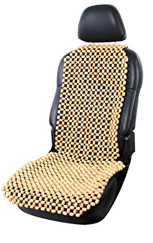lacy – wood Holzkugel Holzperlen Massage Sitzauflage Sitzbezug Sitzmatte Sitzaufleger Sitzbelüftung Natur