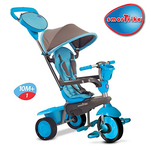 Blaues Smart Trike Swing 4-In- Kind Dreirad Baby Rutschfahrzeug Kinderwagen