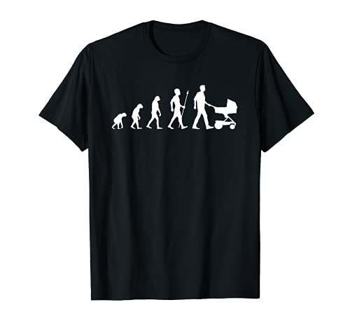 Herren Vater Geschenk Kinderwagen Evolution T-Shirt