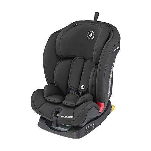 Maxi-Cosi Titan, Mitwachsender Kindersitz mit ISOFIX und Ruheposition, Gruppe 1/2/3 Autositz (9-36 kg), Nutzbar ab ca. 9 Monate bis ca. 12 Jahre, Basic Black (schwarz)