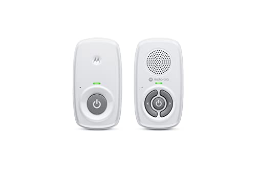 Motorola Nursery AM21/MBP21 Babyphone Audio – Digitales Babyfon mit DECT-Technologie zur Audio-Überwachung – 300 Meter Reichweite – Mikrofon mit hoher Empfindlichkeit, 1 Stück (1er Pack) – Weiß